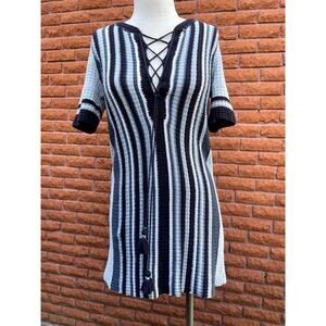 Free People Lollipop knit dress blue women's small